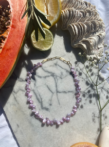Purple Apollo Necklace Vivinou freshwater pearl